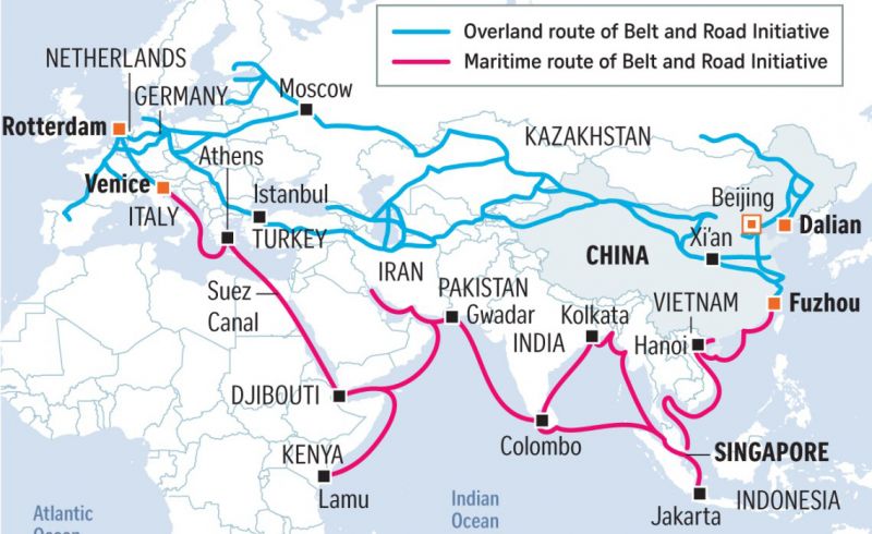 The Belt-and-Road initiative and the rising importance of China's Western  cities - Asiagreen